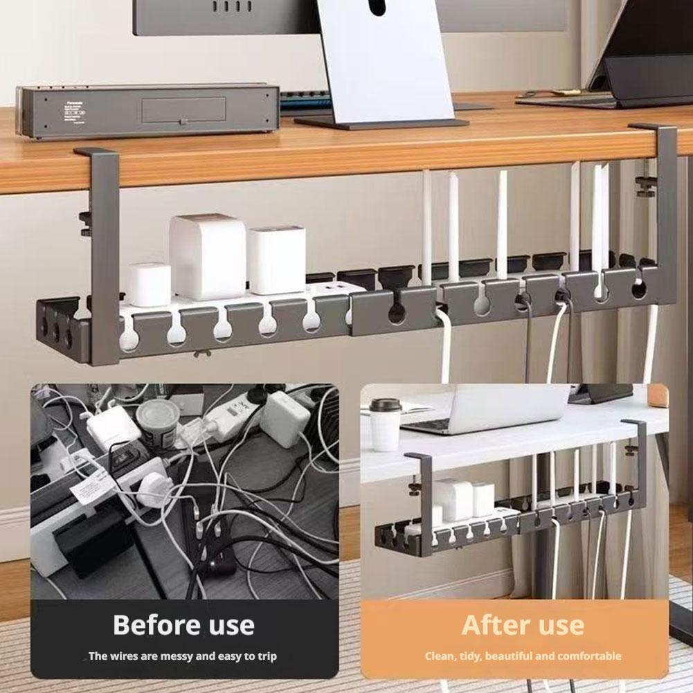 Cable Tray Under Desk - Uitschuifbaar kabelbeheer onder het bureau Geen