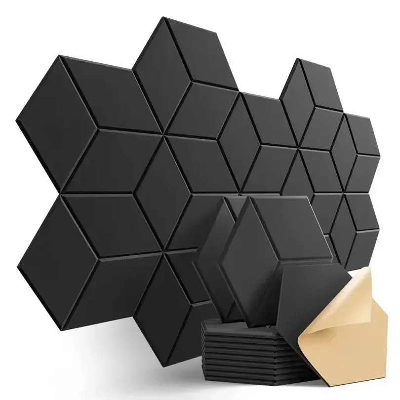 Office Furniture At Home - 12 stuks zelfklevende zeshoekige geluidsisolatie schuimpaneel