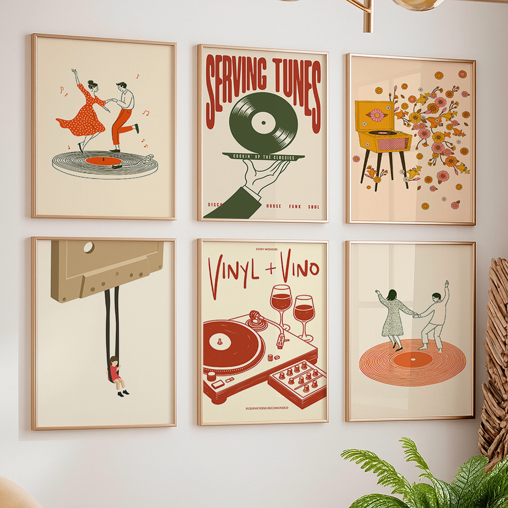 Office Furniture At Home - 1pc Vintage Muziek Canvas Poster Unframed