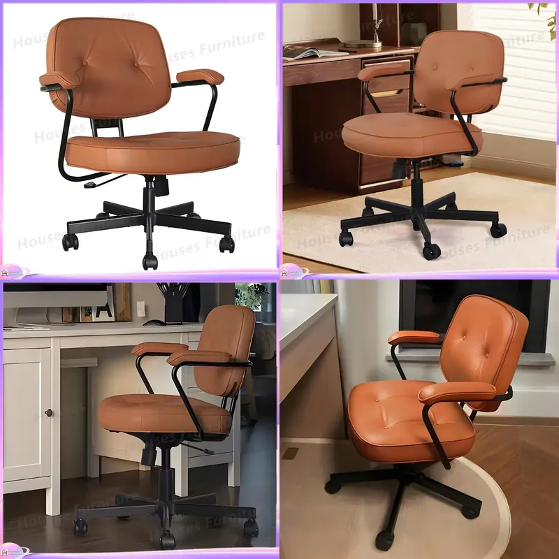 Task Chair Mid Back - Moderne ergonomische lederen bureaustoel met middelhoge