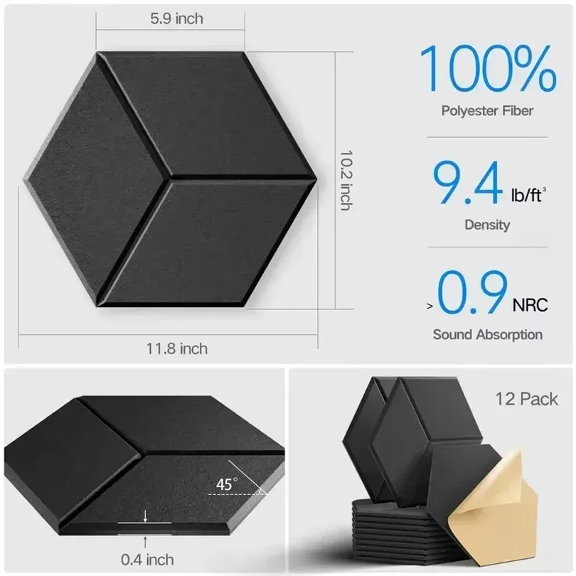 12 stuks zelfklevende zeshoeki - Office Furniture At Home recensie en prijs