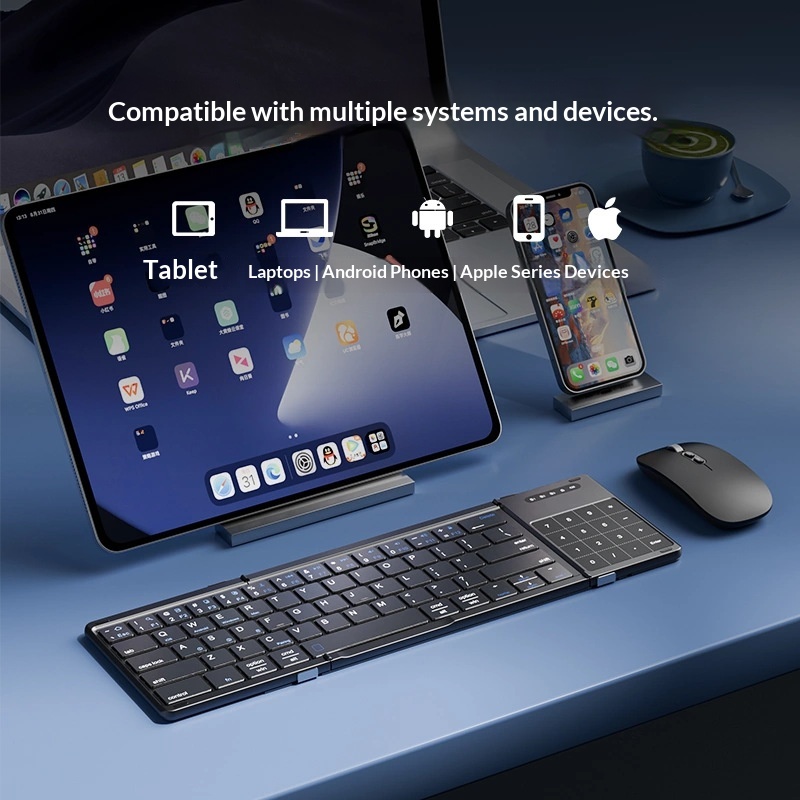 Mengzu Tri Fold draadloos Blue - Adjustable Laptop Table recensie en prijs
