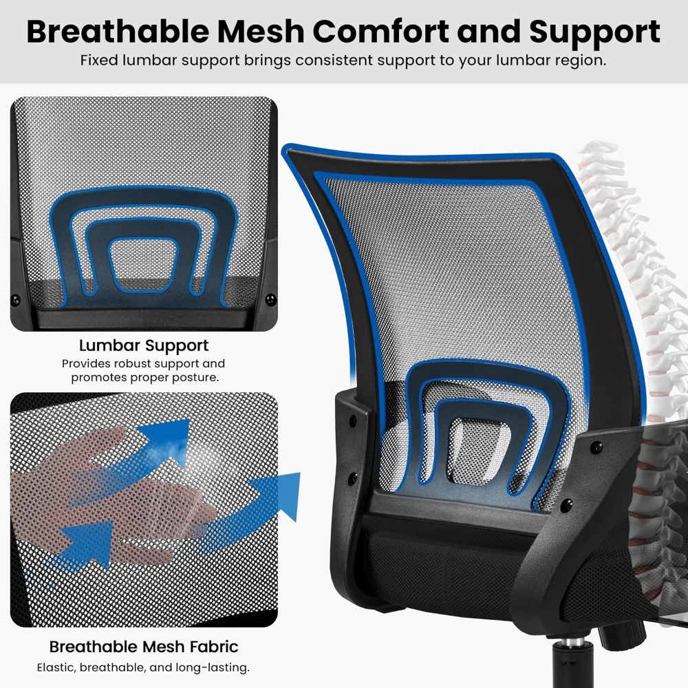 Ergonomische bureaustoel met m - Task Chair Mid Back recensie en prijs